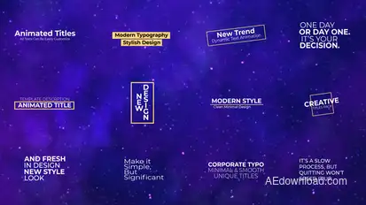 Simple Animation Text | After Effects Titles template preview