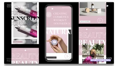 Simple Beauty Shop Stories Instagram Product Promo template preview