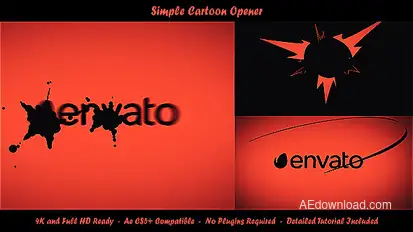 Simple Cartoon Opener Logo Stings template preview
