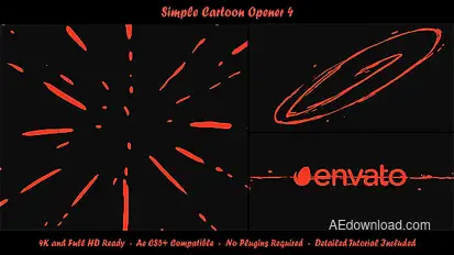Simple Cartoon Opener 4 Logo Stings template preview