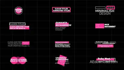 Simple Clean Titles | AE Titles template preview