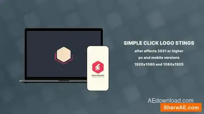 Videohive Simple Click Logo Stings for PC and Mobile Logo Stings template preview