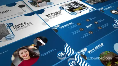 Simple Corporate Presentation Video Displays template preview