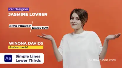 Simple Lines Lower Thirds Titles template preview