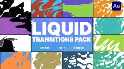 Simple Liquid Transitions | After Effects Elements template preview