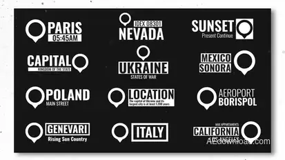 Simple Location Titles Titles template preview