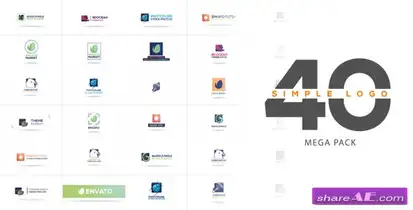 Videohive Simple Logo Mega Pack Logo Stings template preview