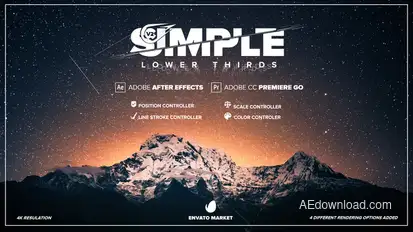 Simple Lower Thirds Titles template preview