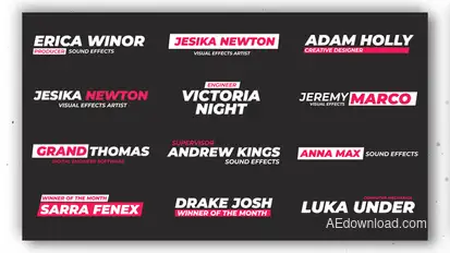 Simple Lower Thirds Titles template preview