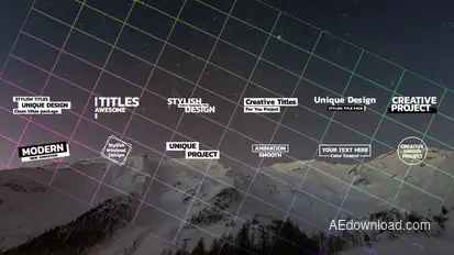 Simple Minimal Titles + Glitch | After Effects Titles template preview