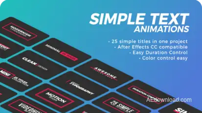 Simple Motion Text | After Effects Titles template preview