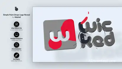 Simple Paint Drops Logo Reveal Logo Stings template preview