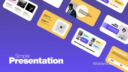 Simple Presentation Video Displays template preview