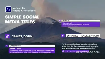 Simple Social Media Titles Titles template preview