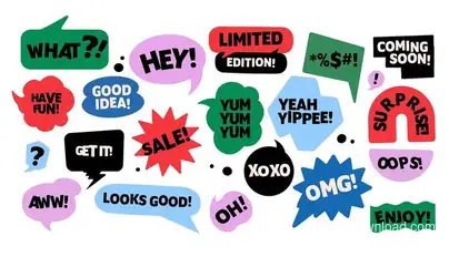 Simple Speech Bubbles Elements template preview
