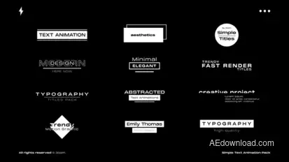 Simple Text Animation | After Effects Titles template preview