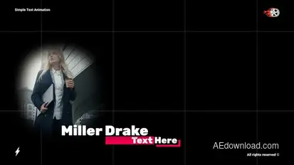 Simple Text Animation Titles template preview