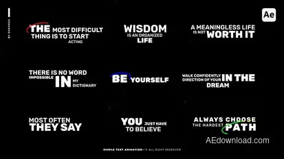 Simple Text Animation v2.0 | AE Titles template preview