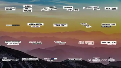 Simple Titles & Lower Thirds | After Effects Titles template preview