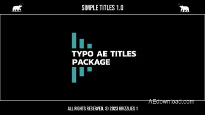 Simple Titles 1.0  AE Titles template preview