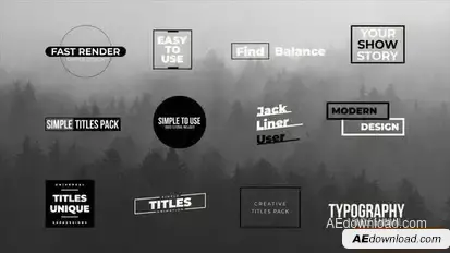 Videohive Simple Titles 1.0 | After Effects 53062937 Titles template preview