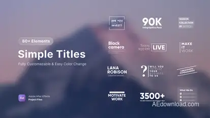 Simple Titles Titles template preview