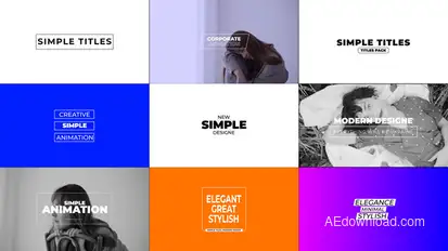 Simple Titles | After Effects Titles template preview