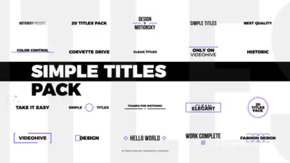 Simple Titles Pack Titles template preview