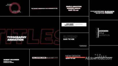 Simple Typography | After Effects Titles template preview