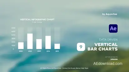 Simple Vertical Bar Charts Infographics template preview