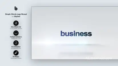 Simple Words Logo Reveal - 3 in 1 Logo Stings template preview