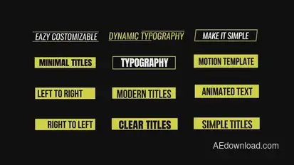 Single text Titles Elements template preview