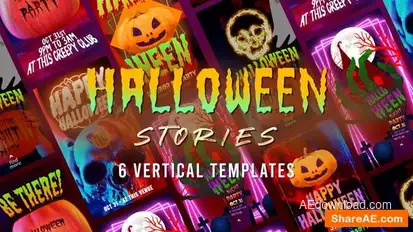 Six Halloween Stories Openers template preview