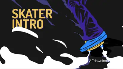 Skater Intro Logo Stings template preview