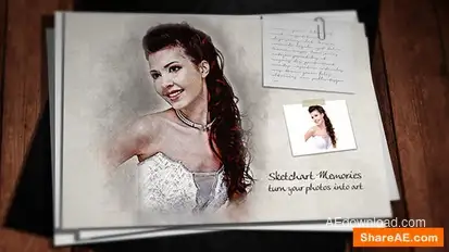 Videohive Sketch Art Memories Video Displays template preview
