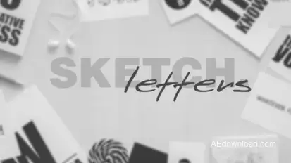 Sketch Letters Titles template preview
