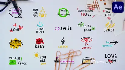 Sketch Scribble Titles | After Effects Titles template preview