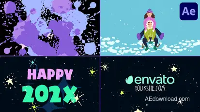 Sleigh Ride Christmas Logo | After Effects Logo Stings template preview