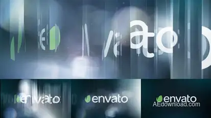 Sliced Glass & Bokeh Logo Stings template preview