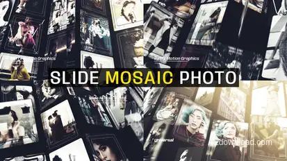 Slide Mosaic Photo Openers template preview