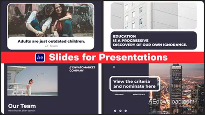 Slides for Presentation Video Displays template preview