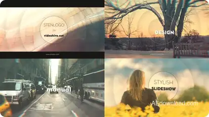 Cinematic Parallax Slideshow Video Displays template preview