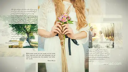 Romantic Typography Slideshow Video Displays template preview