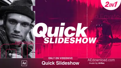 Slideshow - Glitch Slideshow Openers template preview
