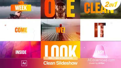 Slideshow - Typography Slideshow Openers template preview