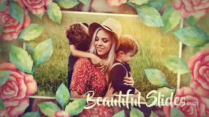 Flowers Lovely Slideshow Video Displays template preview
