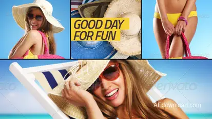 Slideshow clean colors Video Displays template preview