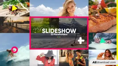 Slideshow Color Video Displays template preview