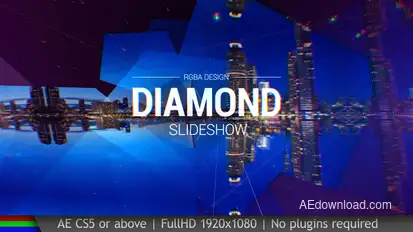 Slideshow Diamond Titles template preview