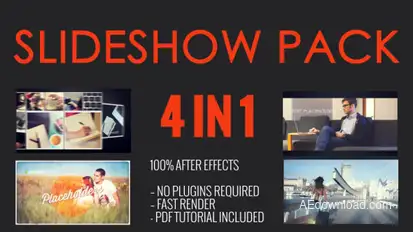 SlideShow Pack 4 in 1 Video Displays template preview